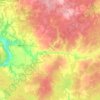 Топографическая карта Итомля, высота, рельеф