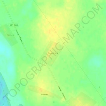 Топографическая карта Климотино, высота, рельеф