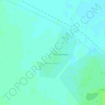 Топографическая карта Чанкаюрт, высота, рельеф