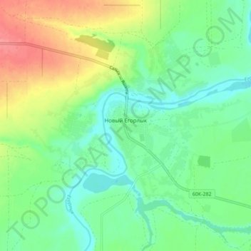 Топографическая карта Новый Егорлык, высота, рельеф