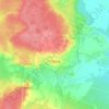 Топографическая карта Серов, высота, рельеф