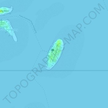 Топографическая карта Pulau Pramuka, высота, рельеф