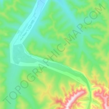 Топографическая карта Кондёр, высота, рельеф