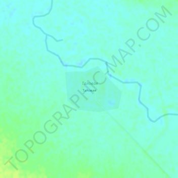 Топографическая карта Таловая, высота, рельеф