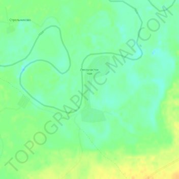 Топографическая карта Лесоучасток Чая, высота, рельеф