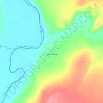 Топографическая карта Тукай-Тамак, высота, рельеф