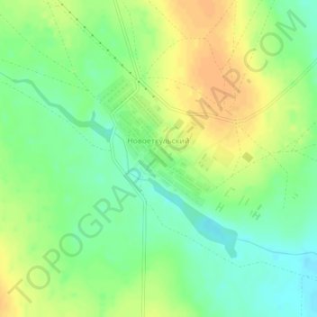 Топографическая карта Новоеткульский, высота, рельеф