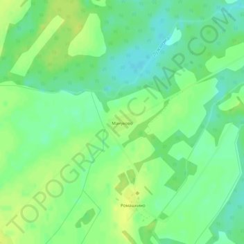 Топографическая карта Мануково, высота, рельеф
