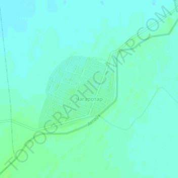 Топографическая карта Чагаротар, высота, рельеф