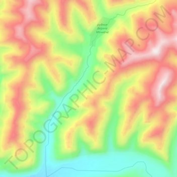 Топографическая карта Менкече, высота, рельеф