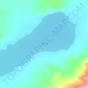 Топографическая карта Taiku Lake, высота, рельеф