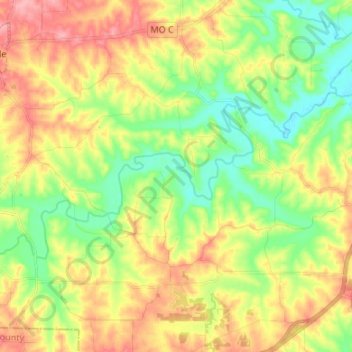 Топографическая карта South Moreau Creek, высота, рельеф