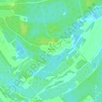 Топографическая карта Ляпино, высота, рельеф