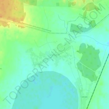 Топографическая карта Шумаки, высота, рельеф