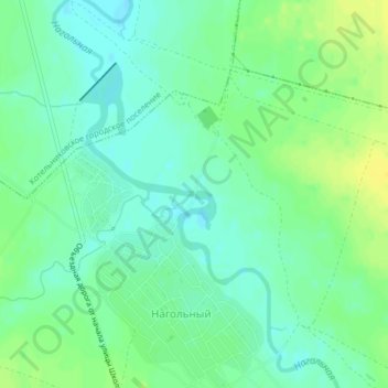 Топографическая карта Наголенское сельское поселение, высота, рельеф