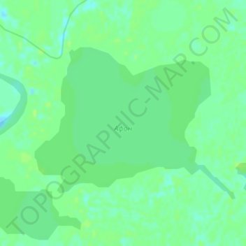 Топографическая карта Афон, высота, рельеф