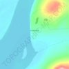 Топографическая карта Снежное, высота, рельеф