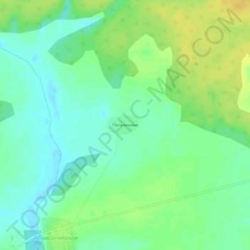 Топографическая карта Поселихино, высота, рельеф