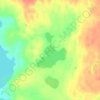 Топографическая карта Кошкозеро, высота, рельеф