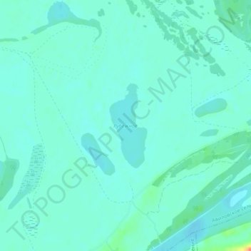 Топографическая карта Рубежное, высота, рельеф
