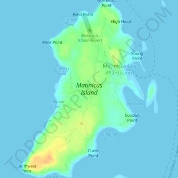 Топографическая карта Matinicus Island, высота, рельеф