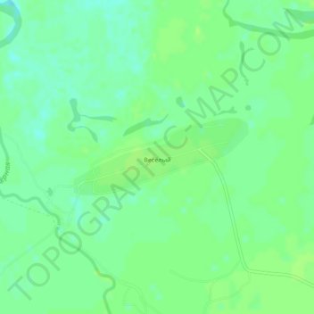 Топографическая карта Весёлый, высота, рельеф