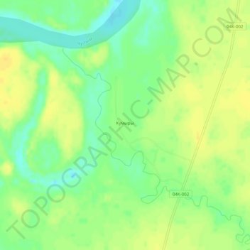 Топографическая карта Кумыры, высота, рельеф