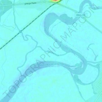 Топографическая карта Пасечная, высота, рельеф