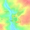 Топографическая карта Бурибай, высота, рельеф