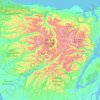 Топографическая карта Olympic Mountains, высота, рельеф