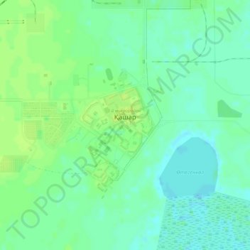 Топографическая карта Качар, высота, рельеф
