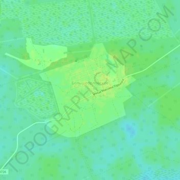 Топографическая карта Большеорловское, высота, рельеф
