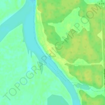 Топографическая карта Дада, высота, рельеф