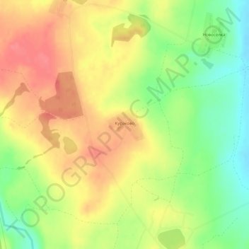 Топографическая карта Кураково, высота, рельеф