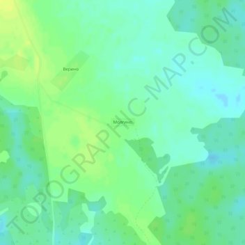 Топографическая карта Молгино, высота, рельеф