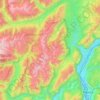 Топографическая карта Dolomiti di Brenta, высота, рельеф