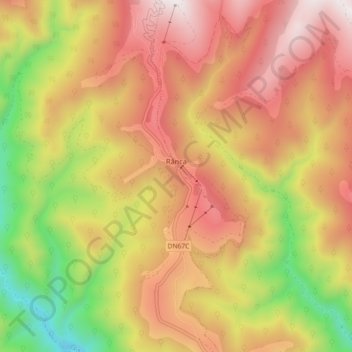 Топографическая карта Rânca, высота, рельеф