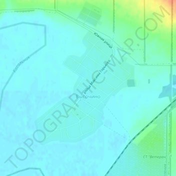 Топографическая карта Высочино, высота, рельеф