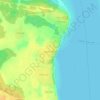 Топографическая карта Красный Рыбак, высота, рельеф