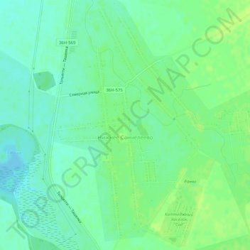 Топографическая карта Нижнее Санчелеево, высота, рельеф