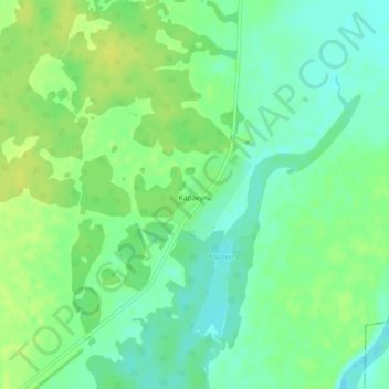 Топографическая карта Каракуль, высота, рельеф
