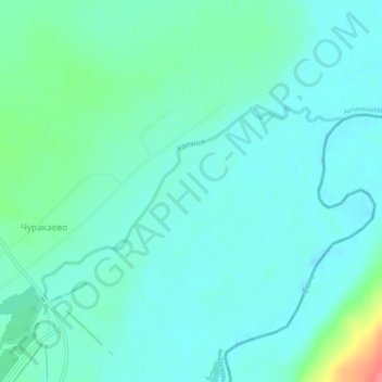 Топографическая карта Калмия, высота, рельеф