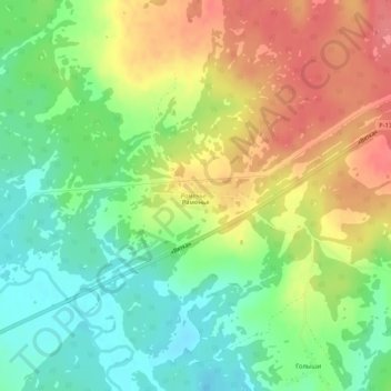 Топографическая карта Раменье, высота, рельеф