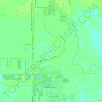 Топографическая карта Babcock Ranch, высота, рельеф