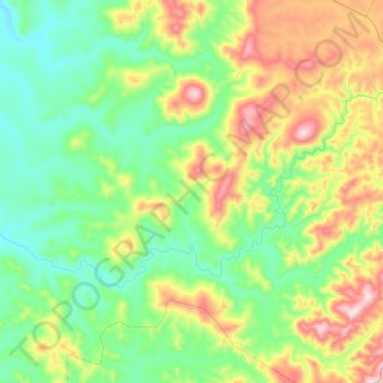 Топографическая карта Ульма, высота, рельеф