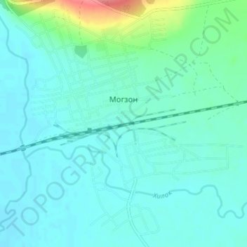 Топографическая карта Могзон, высота, рельеф