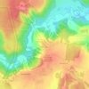 Топографическая карта Стреково, высота, рельеф