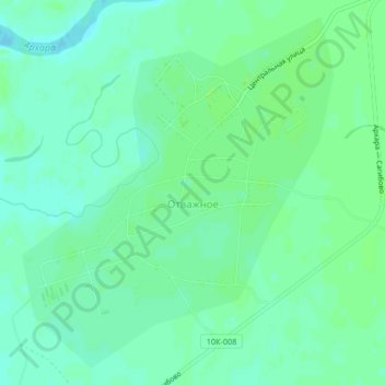 Топографическая карта Отважное, высота, рельеф
