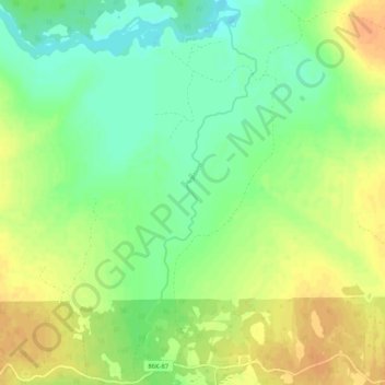 Топографическая карта Черанга, высота, рельеф