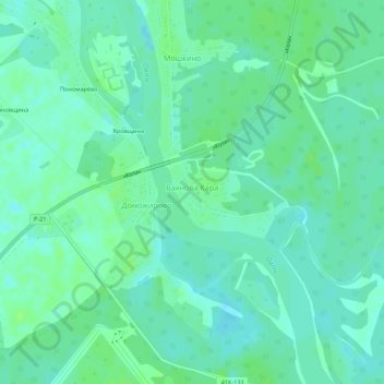 Топографическая карта Вахнова Кара, высота, рельеф
